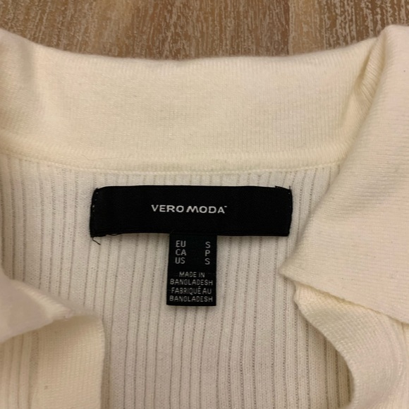 Vero Moda Cream Polo Neck Sweater Small - Picture 2 of 2